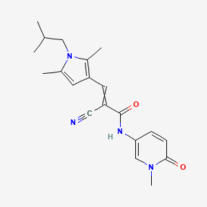 2-cyano-3-[2,5-dimethyl-1-(2-methylpropyl)-1H-pyrrol-3-yl]-N-(1-methyl-6-oxo-1,6-dihydropyridin-3-yl)prop-2-enamide