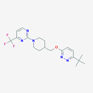 2-[4-[(6-Tert-butylpyridazin-3-yl)oxymethyl]piperidin-1-yl]-4-(trifluoromethyl)pyrimidine