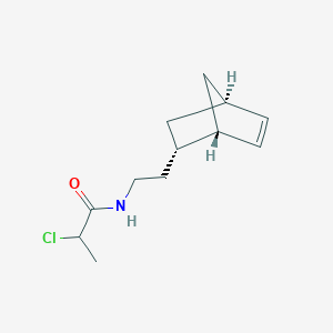 molecular formula C12H18ClNO B2717908 N-[2-[(1S,2S,4S)-2-Bicyclo[2.2.1]hept-5-enyl]ethyl]-2-chloropropanamide CAS No. 2411183-59-8
