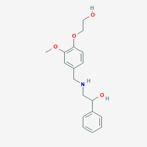 molecular formula C18H23NO4 B271791 2-{[4-(2-Hydroxyethoxy)-3-methoxybenzyl]amino}-1-phenylethanol 