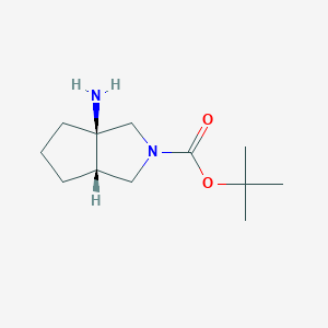 molecular formula C12H22N2O2 B2717916 Rac-tert-butyl (3aR,6aS)-3a-amino-octahydrocyclopenta[c]pyrrole-2-carboxylate CAS No. 2138389-89-4