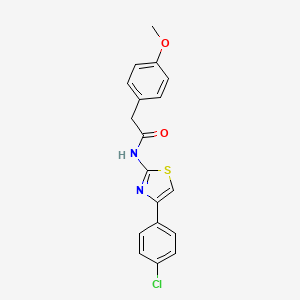 N-[4-(4-chlorophenyl)-1,3-thiazol-2-yl]-2-(4-methoxyphenyl)acetamide