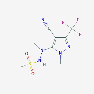 N'-[4-cyano-1-methyl-3-(trifluoromethyl)-1H-pyrazol-5-yl]-N'-methylmethanesulfonohydrazide