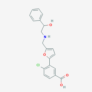 molecular formula C20H18ClNO4 B271793 4-Chloro-3-(5-{[(2-hydroxy-2-phenylethyl)amino]methyl}-2-furyl)benzoic acid 