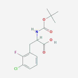 3-(3-Chloro-2-fluorophenyl)-2-[(2-methylpropan-2-yl)oxycarbonylamino]propanoic acid