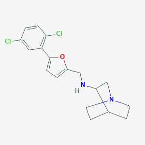 molecular formula C18H20Cl2N2O B271795 N-{[5-(2,5-dichlorophenyl)furan-2-yl]methyl}-1-azabicyclo[2.2.2]octan-3-amine 