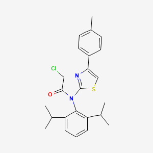 N-[2,6-bis(propan-2-yl)phenyl]-2-chloro-N-[4-(4-methylphenyl)-1,3-thiazol-2-yl]acetamide
