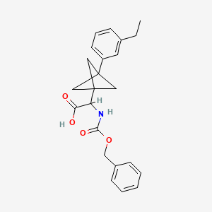 2-[3-(3-Ethylphenyl)-1-bicyclo[1.1.1]pentanyl]-2-(phenylmethoxycarbonylamino)acetic acid