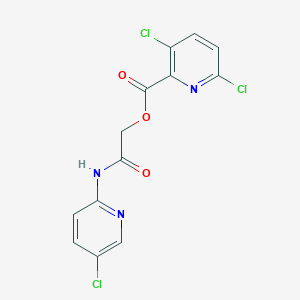 molecular formula C13H8Cl3N3O3 B2717986 [(5-Chloropyridin-2-yl)carbamoyl]methyl 3,6-dichloropyridine-2-carboxylate CAS No. 1001825-42-8