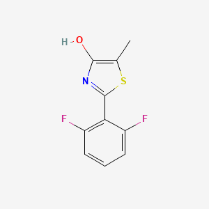 molecular formula C10H7F2NOS B2717987 2-(2,6-Difluorophenyl)-5-methyl-1,3-thiazol-4-ol CAS No. 271772-57-7