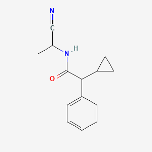 molecular formula C14H16N2O B2718002 N-(1-Cyanoethyl)-2-cyclopropyl-2-phenylacetamide CAS No. 2176954-08-6