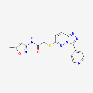 N-(5-methylisoxazol-3-yl)-2-((3-(pyridin-4-yl)-[1,2,4]triazolo[4,3-b]pyridazin-6-yl)thio)acetamide