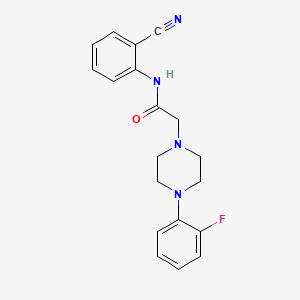 molecular formula C19H19FN4O B2718009 N-(2-cyanophenyl)-2-[4-(2-fluorophenyl)piperazin-1-yl]acetamide CAS No. 329080-42-4