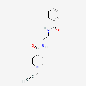 molecular formula C18H23N3O2 B2718019 N-[2-(phenylformamido)ethyl]-1-(prop-2-yn-1-yl)piperidine-4-carboxamide CAS No. 1280803-10-2