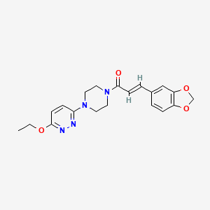 (E)-3-(benzo[d][1,3]dioxol-5-yl)-1-(4-(6-ethoxypyridazin-3-yl)piperazin-1-yl)prop-2-en-1-one