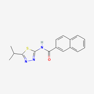 molecular formula C16H15N3OS B2718027 N-(5-异丙基-1,3,4-噻二唑-2-基)-2-萘甲酰胺 CAS No. 391864-23-6