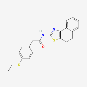 molecular formula C21H20N2OS2 B2718036 N-(4,5-dihydronaphtho[1,2-d]thiazol-2-yl)-2-(4-(ethylthio)phenyl)acetamide CAS No. 919864-88-3
