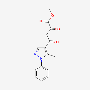 molecular formula C15H14N2O4 B2718039 methyl 4-(5-methyl-1-phenyl-1H-pyrazol-4-yl)-2,4-dioxobutanoate CAS No. 889996-69-4