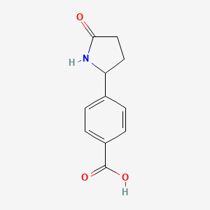 molecular formula C11H11NO3 B2718047 4-(5-Oxopyrrolidin-2-yl)benzoic acid CAS No. 1314727-27-9