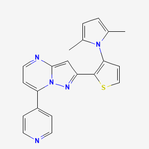 molecular formula C21H17N5S B2718050 2-[3-(2,5-dimethyl-1H-pyrrol-1-yl)-2-thienyl]-7-(4-pyridinyl)pyrazolo[1,5-a]pyrimidine CAS No. 861209-66-7