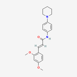 molecular formula C22H26N2O3 B2718071 (2E)-3-(2,4-dimethoxyphenyl)-N-[4-(piperidin-1-yl)phenyl]prop-2-enamide CAS No. 497086-60-9
