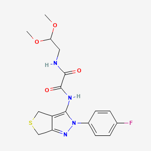 N-(2,2-dimethoxyethyl)-N'-[2-(4-fluorophenyl)-2H,4H,6H-thieno[3,4-c]pyrazol-3-yl]ethanediamide