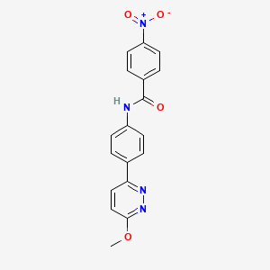 molecular formula C18H14N4O4 B2718077 N-[4-(6-methoxypyridazin-3-yl)phenyl]-4-nitrobenzamide CAS No. 941946-17-4