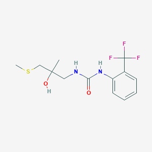 molecular formula C13H17F3N2O2S B2718078 1-(2-Hydroxy-2-methyl-3-(methylthio)propyl)-3-(2-(trifluoromethyl)phenyl)urea CAS No. 1375172-30-7