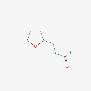 molecular formula C7H12O2 B2718082 3-(Tetrahydrofuran-2-yl)propanal CAS No. 2231-54-1