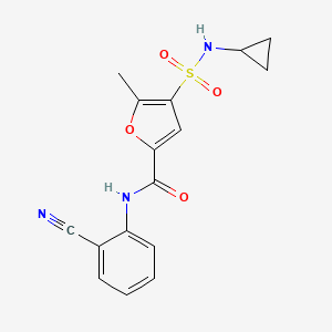 N-(2-cyanophenyl)-4-(cyclopropylsulfamoyl)-5-methylfuran-2-carboxamide