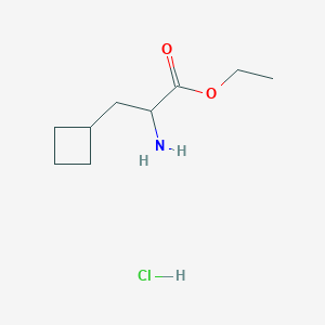 molecular formula C9H18ClNO2 B2718085 Ethyl 2-amino-3-cyclobutylpropanoate hydrochloride CAS No. 394735-17-2; 565456-74-8