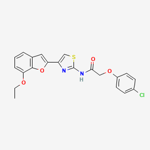 2-(4-chlorophenoxy)-N-(4-(7-ethoxybenzofuran-2-yl)thiazol-2-yl)acetamide