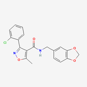 N-[(2H-1,3-benzodioxol-5-yl)methyl]-3-(2-chlorophenyl)-5-methyl-1,2-oxazole-4-carboxamide