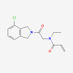 molecular formula C15H17ClN2O2 B2718094 N-[2-(4-Chloro-1,3-dihydroisoindol-2-yl)-2-oxoethyl]-N-ethylprop-2-enamide CAS No. 2361817-73-2