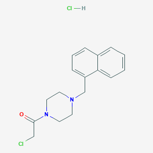 molecular formula C17H20Cl2N2O B2718097 2-Chloro-1-[4-(naphthalen-1-ylmethyl)piperazin-1-yl]ethanone;hydrochloride CAS No. 76087-79-1