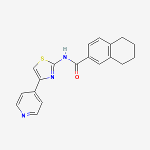 molecular formula C19H17N3OS B2718132 N-(4-(吡啶-4-基)噻唑-2-基)-5,6,7,8-四氢萘-2-甲酸胺 CAS No. 681173-75-1