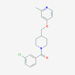 molecular formula C19H21ClN2O2 B2718140 (3-Chlorophenyl)-[4-[(2-methylpyridin-4-yl)oxymethyl]piperidin-1-yl]methanone CAS No. 2379978-51-3