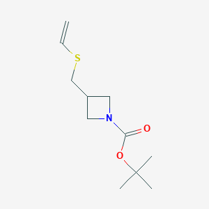 molecular formula C11H19NO2S B2718153 叔丁基3-[(乙烯基硫代甲基)氮杂环丁烷-1-甲酸酯 CAS No. 2044797-38-6