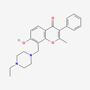 molecular formula C23H26N2O3 B2718157 8-((4-ethylpiperazin-1-yl)methyl)-7-hydroxy-2-methyl-3-phenyl-4H-chromen-4-one CAS No. 847379-91-3
