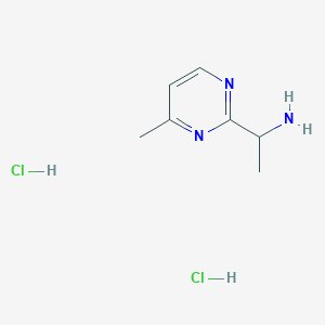 molecular formula C7H13Cl2N3 B2718162 1-(4-Methylpyrimidin-2-yl)ethan-1-amine dihydrochloride CAS No. 1909316-56-8