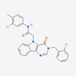 N-(3-chloro-4-methylphenyl)-2-(3-(2-chlorobenzyl)-4-oxo-3H-pyrimido[5,4-b]indol-5(4H)-yl)acetamide