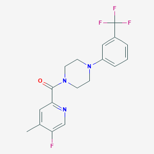 molecular formula C18H17F4N3O B2718174 (5-Fluoro-4-methylpyridin-2-yl)-[4-[3-(trifluoromethyl)phenyl]piperazin-1-yl]methanone CAS No. 2415552-15-5