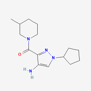 1-Cyclopentyl-3-[(3-methylpiperidin-1-yl)carbonyl]-1H-pyrazol-4-amine