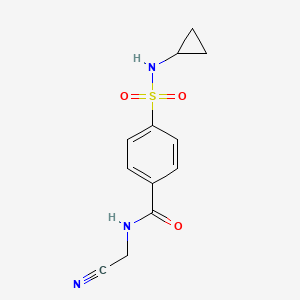 molecular formula C12H13N3O3S B2718180 N-(cyanomethyl)-4-(cyclopropylsulfamoyl)benzamide CAS No. 1252359-88-8