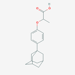 molecular formula C19H24O3 B2718193 2-[4-(1-金刚烷基)苯氧基]丙酸 CAS No. 52804-08-7