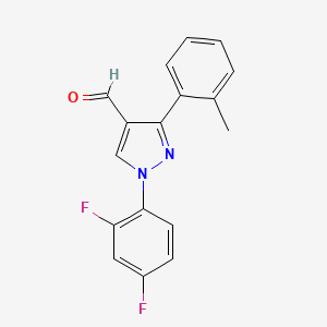 1-(2,4-Difluorophenyl)-3-(2-methylphenyl)pyrazole-4-carbaldehyde