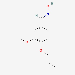 molecular formula C11H15NO3 B2718199 N-[(3-甲氧基-4-丙氧基苯基)甲亚胺基]氢氧化胺 CAS No. 571920-77-9
