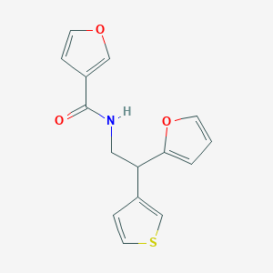 N-[2-(furan-2-yl)-2-(thiophen-3-yl)ethyl]furan-3-carboxamide