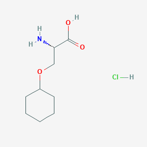 molecular formula C9H18ClNO3 B2718209 (2S)-2-Amino-3-cyclohexyloxypropanoic acid;hydrochloride CAS No. 2260917-75-5