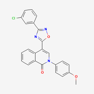 molecular formula C24H16ClN3O3 B2718223 4-(3-(3-chlorophenyl)-1,2,4-oxadiazol-5-yl)-2-(4-methoxyphenyl)isoquinolin-1(2H)-one CAS No. 1358824-25-5